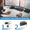8K Dual Monitor Displayport KVM Switch 2 Monitors 2 Computers 4K 144Hz DP KVM Switcher USB3.0 Selector 2 PC Share Keyboard Mouse(EU Power Adapter) view 3