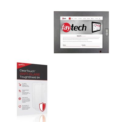 BoxWave Screen Protector Compatible With FayTech FT104TMIP65HB[HDMI] - ClearTouch Anti-Glare ToughShield 9H (2-Pack), Anti-Glare 9H Tough Flexible Film Screen Protector