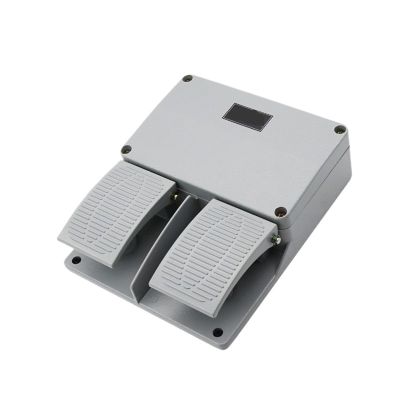 YDT-16 Double Foot Switch Silver Copper Contact Reset Latching Aluminum AC380V DC220V Foot Pedal Switches 10A(Reset Copper ct)