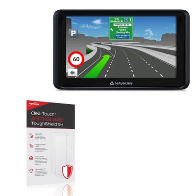 BoxWave Screen Protector Compatible With Navman - MY690LMMT - ClearTouch Anti-Glare ToughShield 9H (2-Pack), Anti-Glare 9H Tough Flexible Film Screen Protector