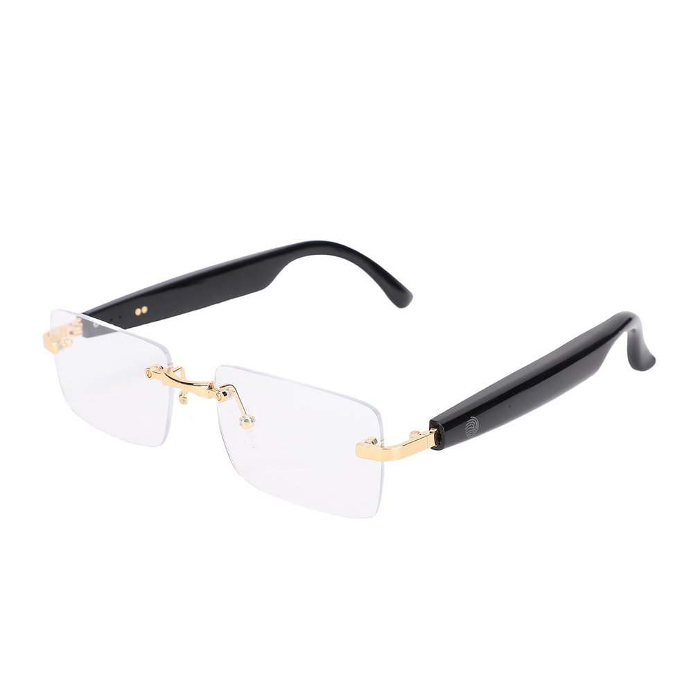 SUNGOOYUE AI Smart Glasses,5.4 Real Time Translation GPT & DeepSeek Support 98% Accuracy Multilingual AI Assistant with Noise Reduction for Business Travel Learning (Gold)