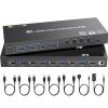4K 4 Port USB3.0 HDMI KVM Switches for 4 PC Share 1 Monitor and Keyboard Mouse Printer,with Wired Remote,12V Power Adapter(with US Plug) view 1