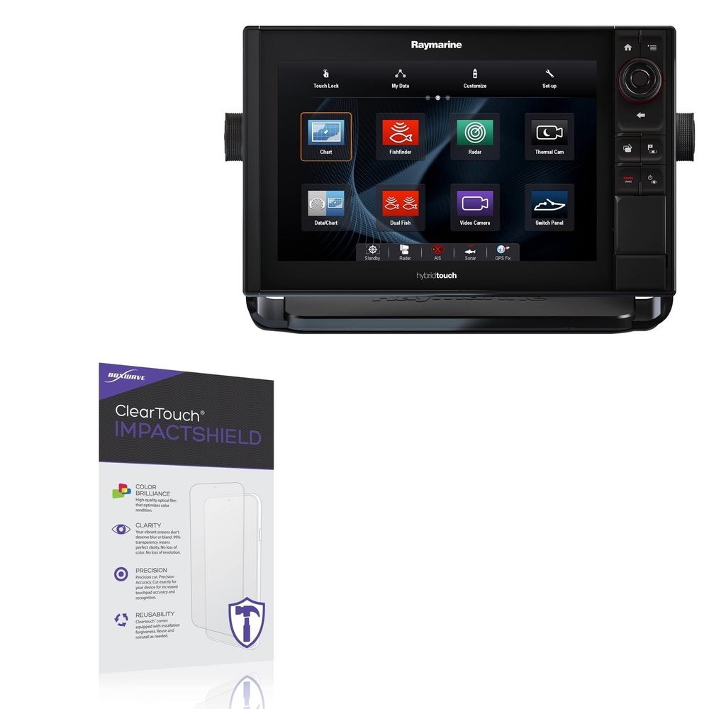 BoxWave Screen Protector Compatible With Raymarine eS128 - ClearTouch ImpactShield (2-Pack), Impenetrable Screen Protector Flexible Film
