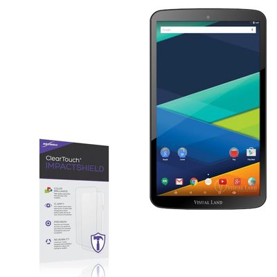 BoxWave Screen Protector Compatible With Visual Land Prestige Elite 10QS - ClearTouch ImpactShield (2-Pack), Impenetrable Screen Protector Flexible Film