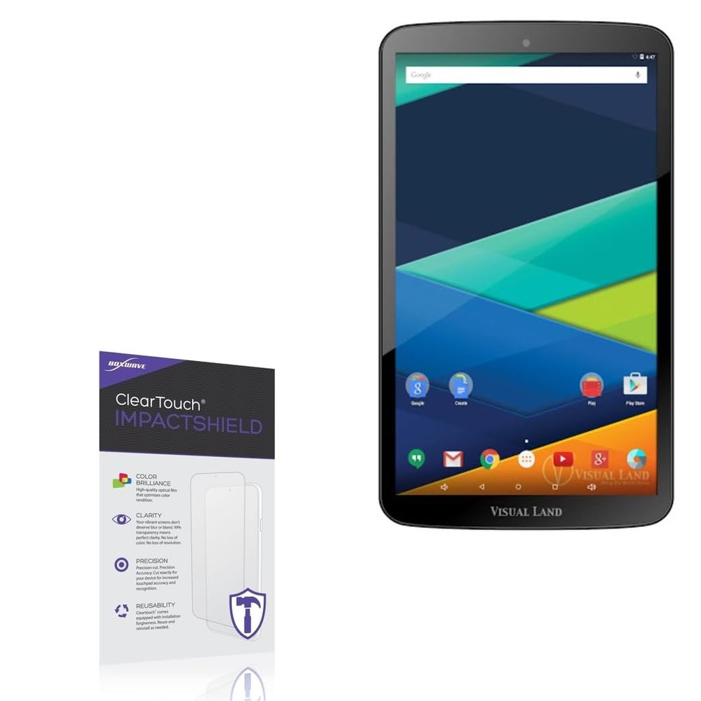 BoxWave Screen Protector Compatible With Visual Land Prestige Elite 10QS - ClearTouch ImpactShield (2-Pack), Impenetrable Screen Protector Flexible Film