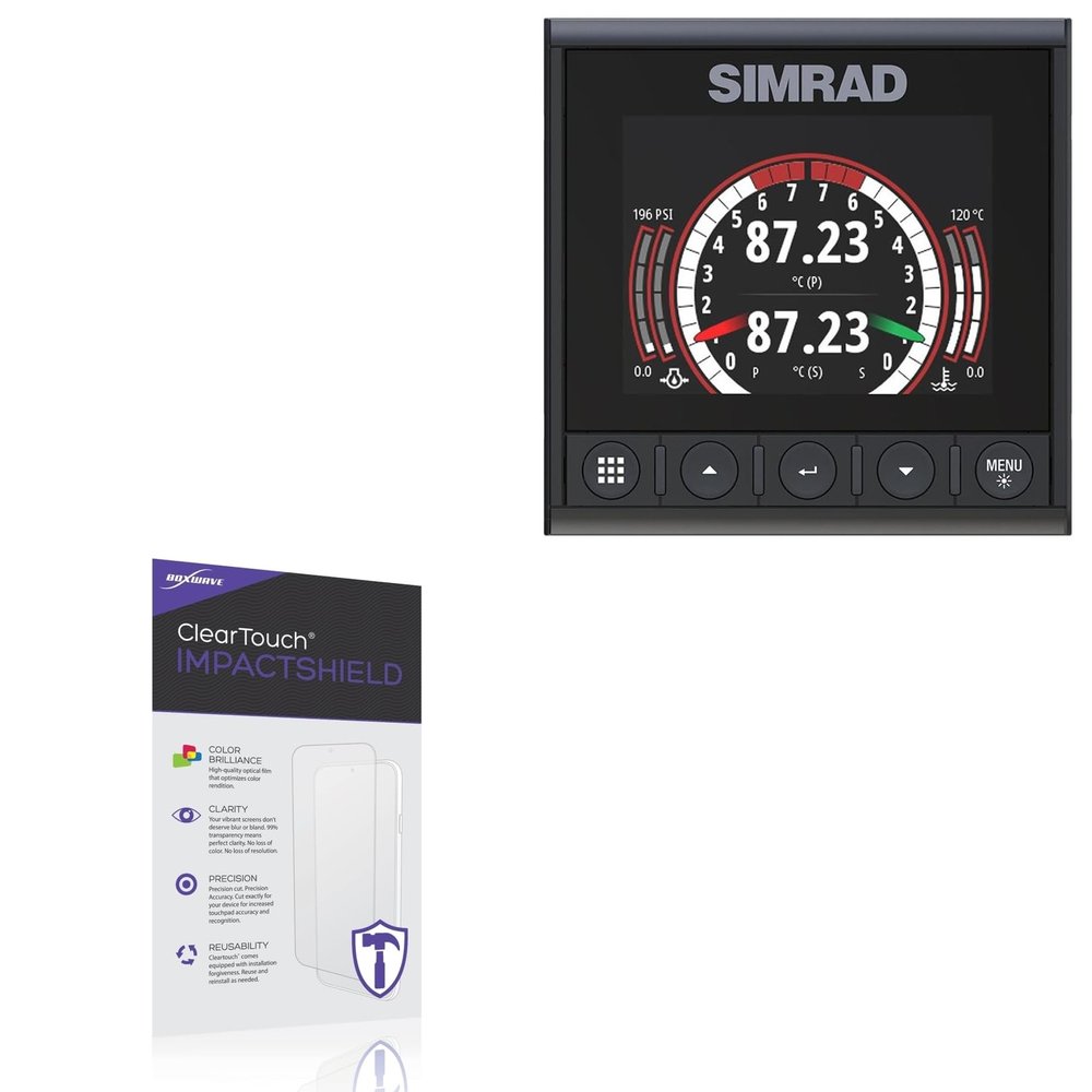 BoxWave Screen Protector Compatible With Simrad IS42J - ClearTouch ImpactShield (2-Pack), Impenetrable Screen Protector Flexible Film