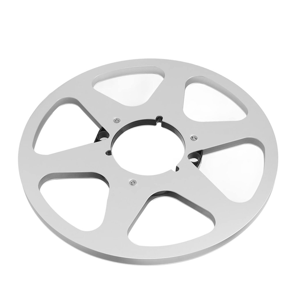 10 Inch Aluminum Alloy Takeup Reel with 6 Holes for 1/4 Inch Tapes High Strength, Classic Design (Silver)