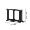 FVDPWYE Double SSD Mounting Bracket Hard Drive Tray 2.5" SSD Bracket HDD Drive Bay Holder Easy to Install Metal Mount, Black view 2