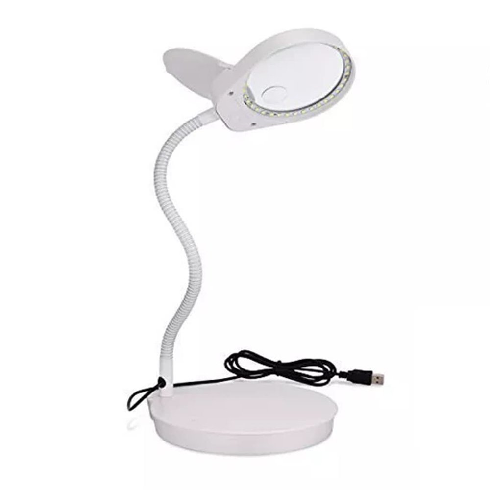 MVUYO Desktop Magnifier Desk Lamp Reading Light Large Lens Desktop Magnifier Repair Tool