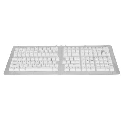 132 Key PBT Keyboard Keycaps, OEM Height, Secondary Injection, DIY Combination, Matte Finish, for Mechanical Keyboards (White Blue Letters)
