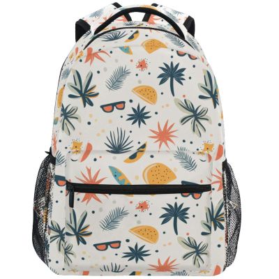 ZZKKO Summer Fun Pattern School Backpacks Book Bag for Boys Girls Travel Hiking Camping Daypack Work Laptop Backpack