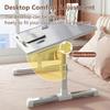 Asiwnshw Laptop Desk for Bed, TV Tray Table, Adjustable Snack Table Sofa Side Table, Foldable Computer Table w/Drawers & Book Stand & USB Interface view 2