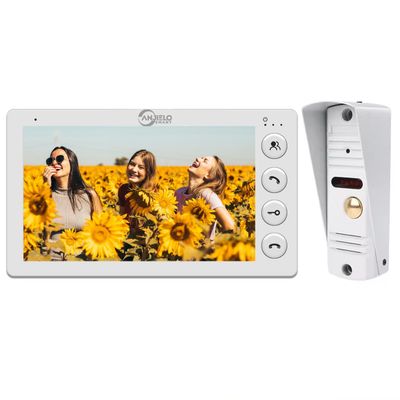 Video Intercom doorbell System,Video doorphone kit, Support 2 Way Audio,One Key Unlock for Home Apartment (1 doorbell + 1 Monitor)