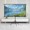 60" 84" 100" Manual Pull Down Movies Screens with Tripod Stand, 16:9 4K Ultra HD for for Indoor Outdoor Home Theater Projector Screen(100" (16:9)) view 2