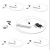 LORADAR 10-Foot Retractable Anti-Theft Steel Cable Lock with Lock Plate, Suitable for laptops, Tablets, Monitors, and Mobile Phones (Silver, Keyed All Alike 5Pack) view 1
