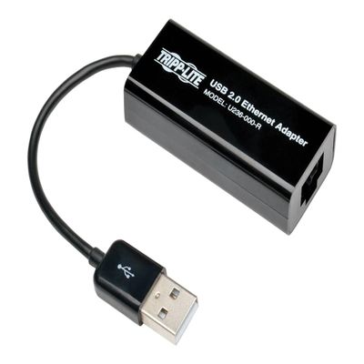 Tripp Lite U236-000-R USB 2.0 to 10/100 Fast Ethernet Adapter, External USB NIC RJ45, Plug & Play Windows/Mac, Cloud Care Pre-Configured Bundle Eligible (1 Pack)