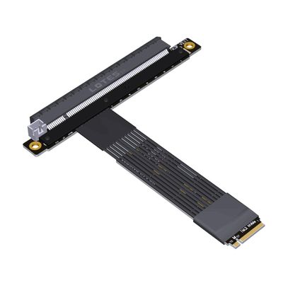 ADT-Link PCIe 5.0 M.2 NGFF NVMe Key M Flat Extender Cable to PCIE x16 Graphics Card Riser Adapter 16x PCI-e PCI-Express for M2 2230 2242 2260 2280 (K43SF-BK, 15cm)