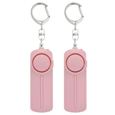2-Pack Personal Alarm Keychains With 130 Db Siren And Led Light, Abs Shell, Compact Security Tools For Emergency Use,
