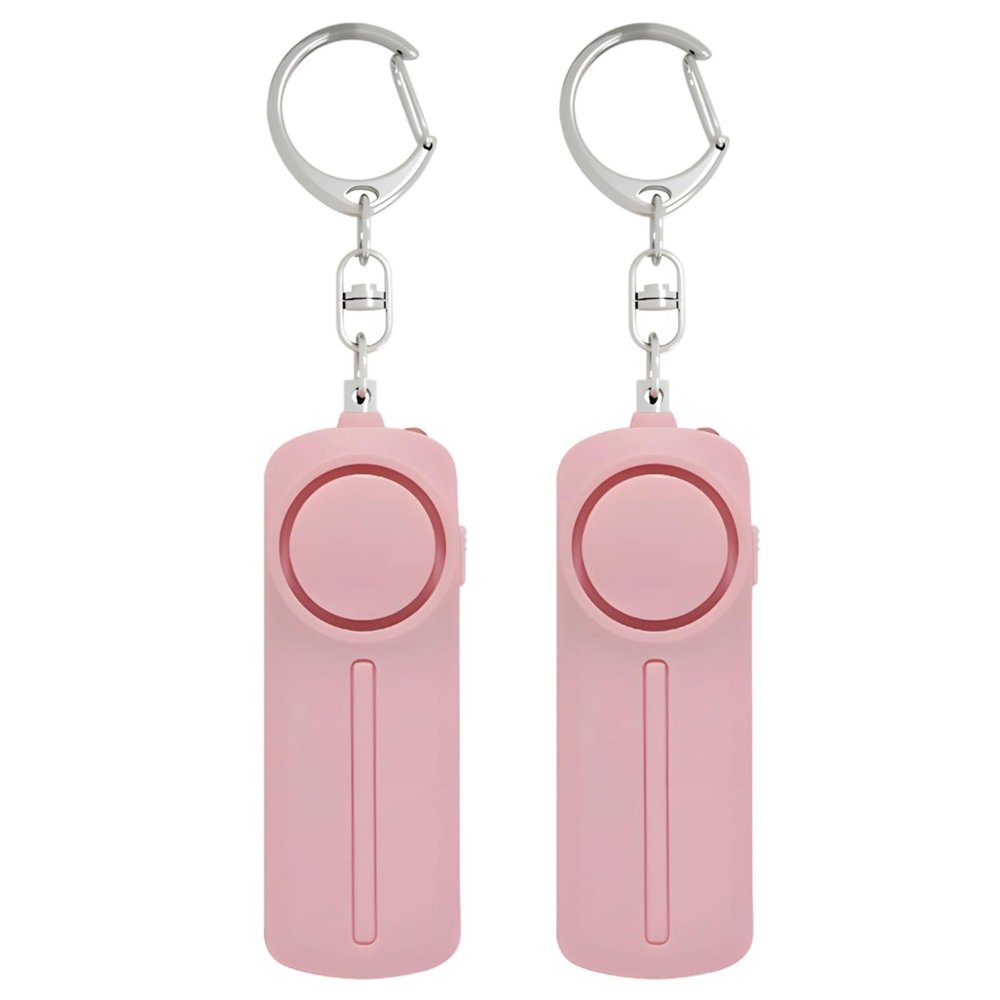2-Pack Personal Alarm Keychains With 130 Db Siren And Led Light, Abs Shell, Compact Security Tools For Emergency Use,