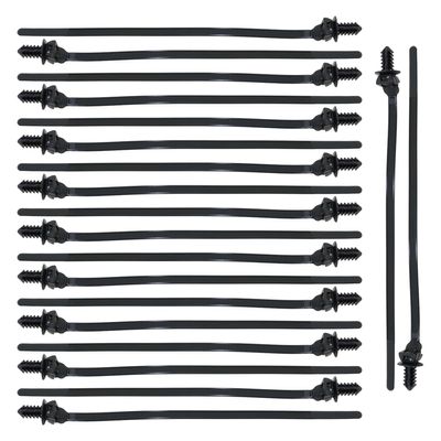 Heyous 20PCS 8.3 Inch Black Nylon Plastic Cable Tie Push Mount Cord Zipper Tape for Fixing Lighting Wire and Machinery Equipment Oil Hose