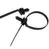 Heyous 20PCS 8.3 Inch Black Nylon Plastic Cable Tie Push Mount Cord Zipper Tape for Fixing Lighting Wire and Machinery Equipment Oil Hose view 4