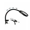 MVUYO Flexible Hands Free Magnifier Lamp Clip-on Magnifier Desk Lamp Reading Large Lens Illuminated Magnifier(E) view 3
