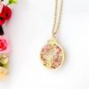 MVUYO Portable Necklace Flower Pendant Sweater Chain Peony Decoration Magnifying Glass Reading Magnifying Glass view 2