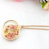 MVUYO Portable Necklace Flower Pendant Sweater Chain Peony Decoration Magnifying Glass Reading Magnifying Glass view 3