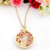 MVUYO Portable Necklace Flower Pendant Sweater Chain Peony Decoration Magnifying Glass Reading Magnifying Glass view 4