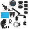 Lab Microscope Slides HDMI VGA Camera Set 3.5X-90X 180X Simul Focus Parfocal Stereo Trinocular Microscope with Clamp Arm Microscope Parts view 2
