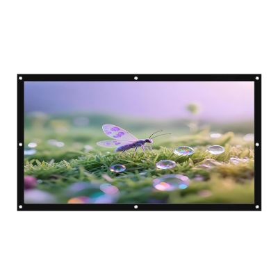 Outdoor Projector Screen, 16:9 HD Portable Foldable Anti-Crease Canvas Movie Screen for Camping, Home Theater, Cinema Night(100inch(220x125cm))