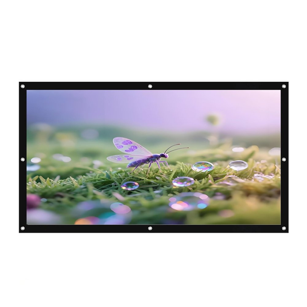 Outdoor Projector Screen, 16:9 HD Portable Foldable Anti-Crease Canvas Movie Screen for Camping, Home Theater, Cinema Night(100inch(220x125cm))