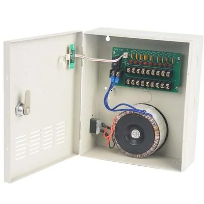 CP2418-10A 24V AC 18-Channel Power Distribution Box  10 Amp Output, 110V AC Input, PTC Fuses, Surge Protected, Regulated and Filtered, LED Indicators, Durable Metal Enclosure