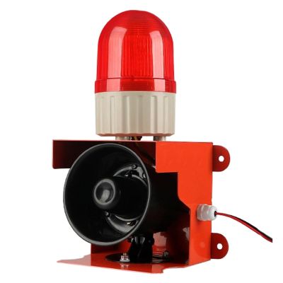 120dB Industrial Alarm Siren, Outdoor Indoor Safety Emergency Strobe Lights, for Warehouses, Transportation, Factories