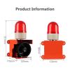 120dB Industrial Alarm Siren, Outdoor Indoor Safety Emergency Strobe Lights, for Warehouses, Transportation, Factories view 2