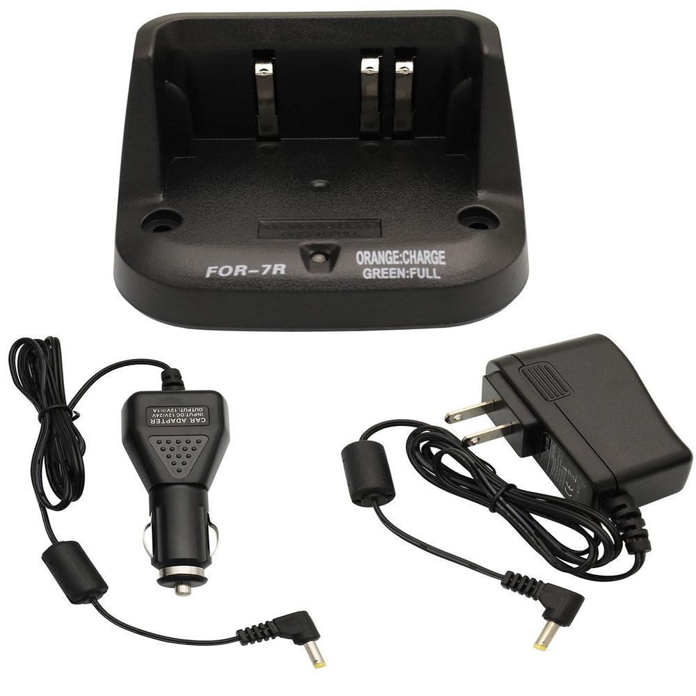 CD-15A Charger DC 12V/24V Car Charger Compatible for YAESU VX-5 VX-5R VX-6R VX-7R VXA-700 Standard Horizon HX460S HX460SS HX471 HX471S Radio FNB-80Li FNB-58Li
