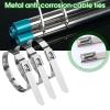 100Pcs Heavy Duty Metal Cable Zip Ties Stainless Steel Self-locking Cable Tie (150 x 4.6mm-100Pcs) view 2