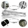 100Pcs Heavy Duty Metal Cable Zip Ties Stainless Steel Self-locking Cable Tie (150 x 4.6mm-100Pcs) view 3
