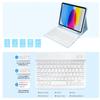 SENLAN Keyboard Case for Xiaomi Redmi Pad SE 11 inch 2023with Pencil Holder Magnetically Detachable Bluetooth Keyboard CoverPurple Gray+White view 2