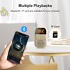 Pocket AM FM Radio:1100mAh Rechargeable Radio Supports Bluetooth, Mini FM AM Receiver with Large Speaker, Stereo Earphone, Sleep Timer, Easy to use for Jogging, Walking - Beige view 3