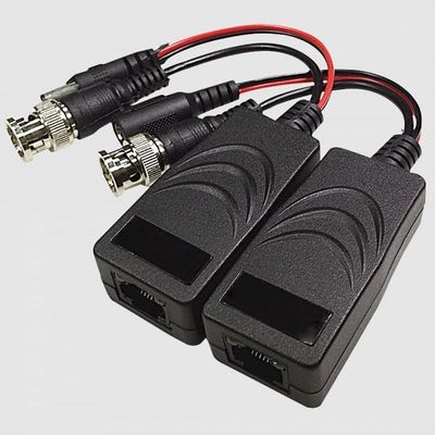 HD-EV01P-VP-2 1-Channel HD Passive Video & Power Balun (Transmitter & Receiver Pair)  Real-Time UTP Transmission for HD-TVI, HD-CVI, AHD, CVBS Cameras, 12V/24V DC/AC Support