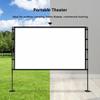 84" 100" 120" Portable Outdoor Projection Screen with Stand, 4K Ultra HD Foldable Wrinkle-Free Movie Screen for Camping Party(84" (16:9)) view 3