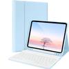 SENLAN Keyboard Case for Xiaomi Redmi Pad SE 11 inch 2023with Pencil Holder Magnetically Detachable Bluetooth Keyboard CoverSkyBlue+White view 1