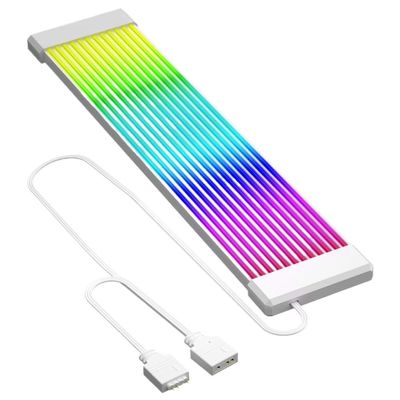 mangxiyis Versatile 5V RGB L*/ED Light Strip Bar 8/24PIN Motherboard Power Extension Cable PC RGB GPU Cable for Computer Power Supply(Blue)