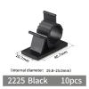 10PCS Self-Adhesive Cable Clip Adjustable Organizer Plastic Mounts Clamp Cord Management Holder Fixed For Car Desk Wire Binding(2225 Black) view 2