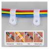 100PCS Cable Clips Nylon Clamp Plastic White Hose Fasteners Durable Mount Fix Hardware Electrical Fitting Wire Management(R x 10.4mm) view 4