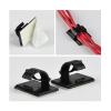 20PCS Cable Organizer Clamp Self Adhesive Wire Clip Tie Fixer Mounting Desk Line Holder Management Fastener for Car Storage(WCC-2 White) view 3