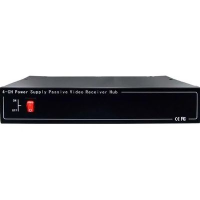HD-EV04P-VPS 4-Channel HD Video Passive Balun Receiver with 4-Channel 12V DC Power Supply  Compatible with HD-TVI, HD-CVI, AHD, NTSC, PAL & SECAM Cameras