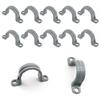 12-Pack 1/2" PVC Pipe Mounting Straps - Plastic Conduit Clamps for Electrical Cables & Plumbing Pipes (2-Hole Design) view 1