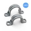 12-Pack 1/2" PVC Pipe Mounting Straps - Plastic Conduit Clamps for Electrical Cables & Plumbing Pipes (2-Hole Design) view 4